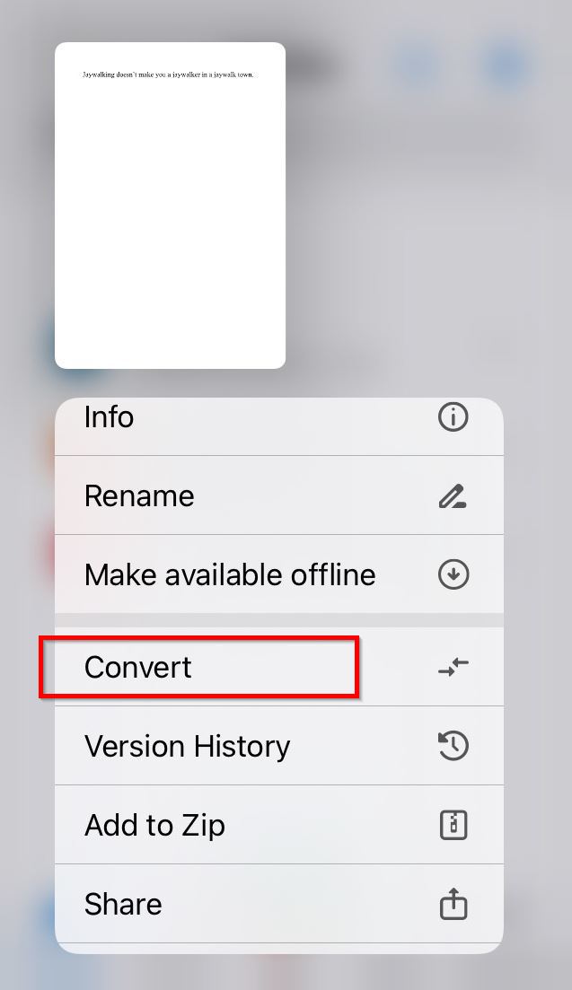 Convert files in MobiDrive MobiSystems